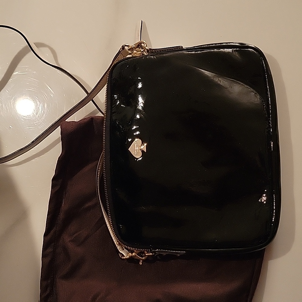 NWOT Kate Spade black leather crossbody